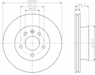HELLA PAGID 8dd355102631 -  Тормозной диск